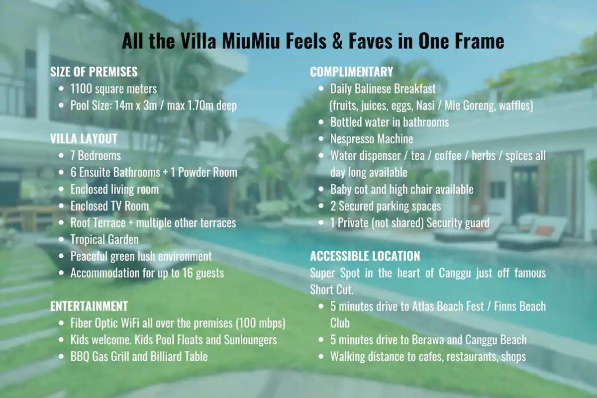 You Think You Know Canggu - Think Again! Stunning Large Luxxe 7Bed Villa Exterior photo